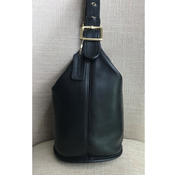 COACH Vintage Bucket 9953 Crossbody Black Leather - Picture 2 of 8